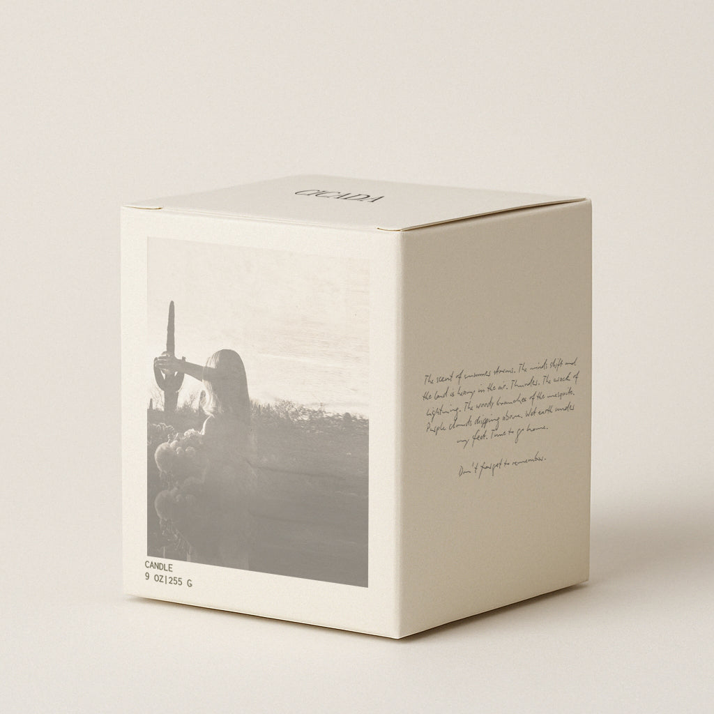 Product image of box that scent No. 05 9 oz candle comes in. Box measures 4